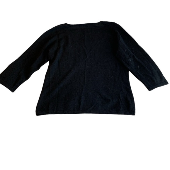Women’s Charter Club black 100% 2 Ply Cashmere Sweater Size M - Picture 2 of 9